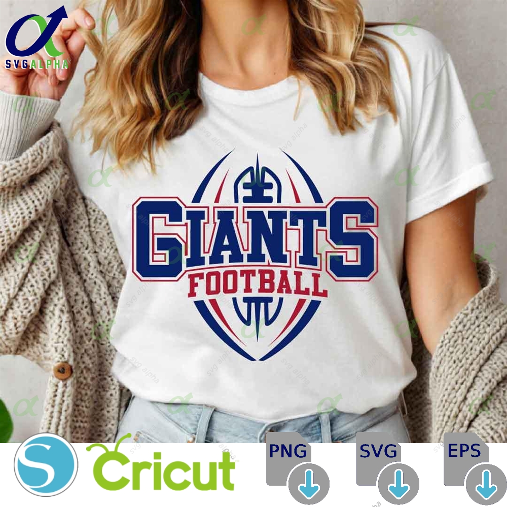 Giants Football Svg Png Football Svg Sports Svg Football Shirt Sublimation Designs Png Dxf Jpg Eps